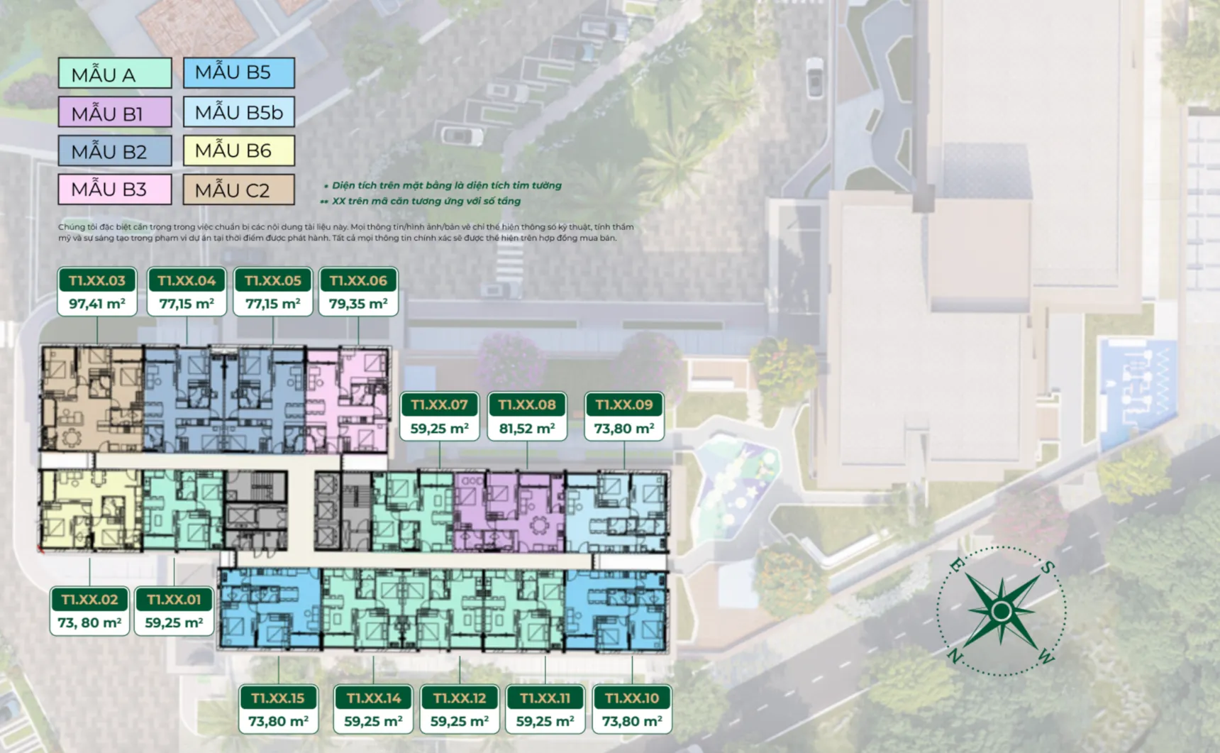 Mặt bằng chi tiết căn hộ Grand Marina Saigon